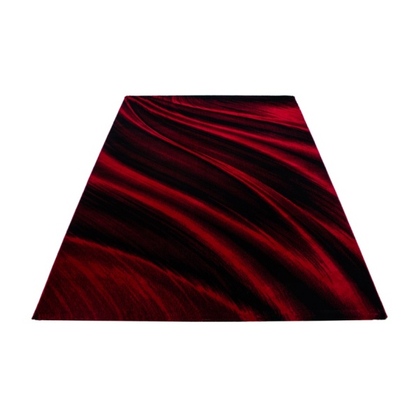 Wave Designer Red Rug | Large Red Rugs For Living Room